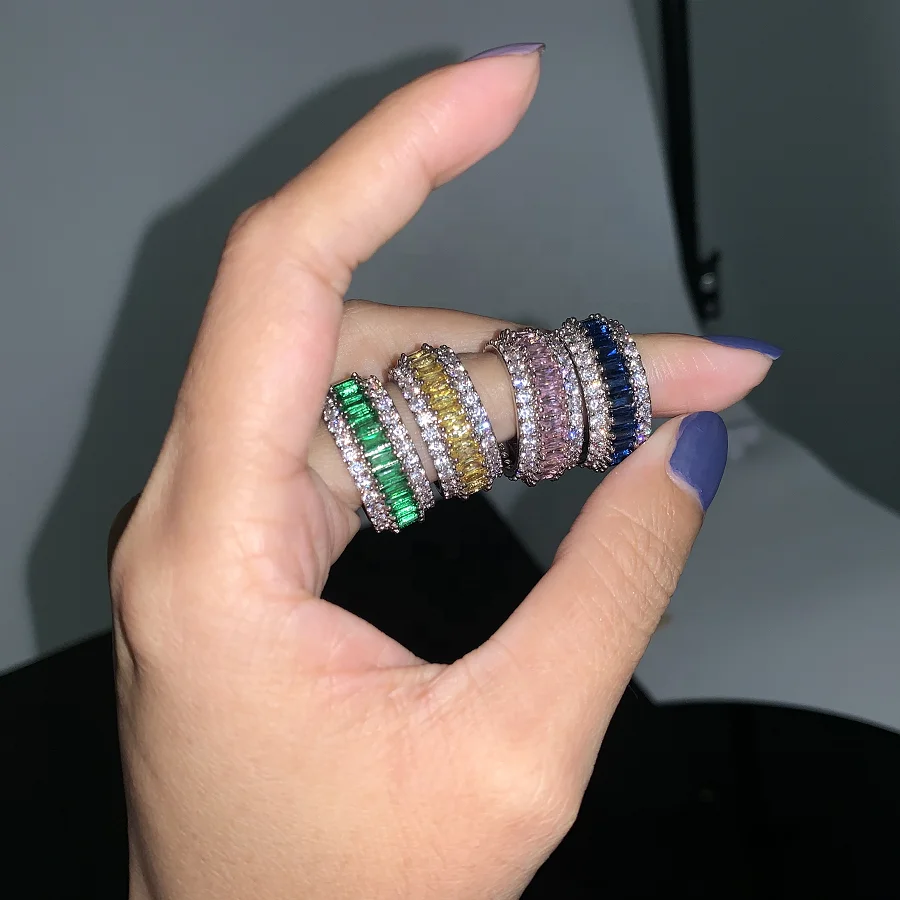 

Ring Iced Out Full CZ Diamond Hip Hop Men Women Finger Ring Wholesale Jewelry