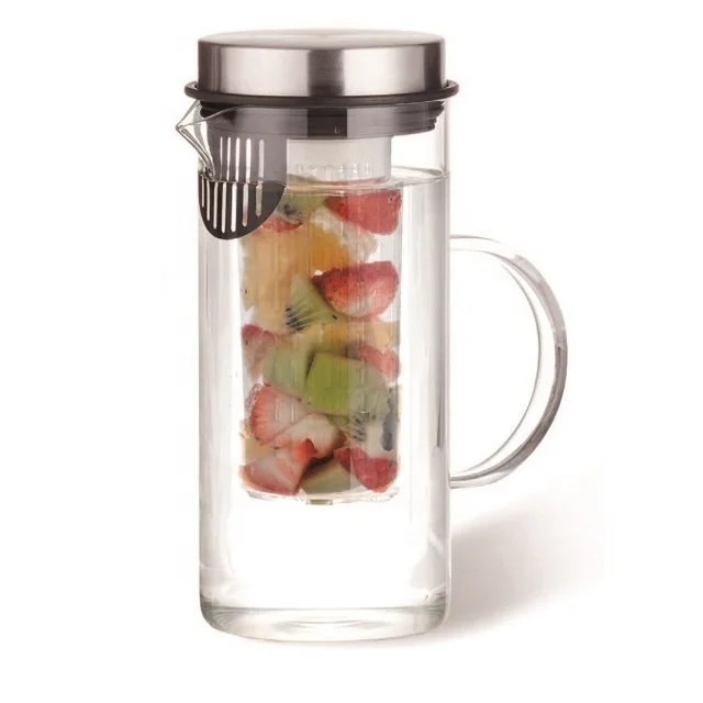 Bpa Free Glass Water Pitcher With Infuser/ Borosilicate Glass Infusion