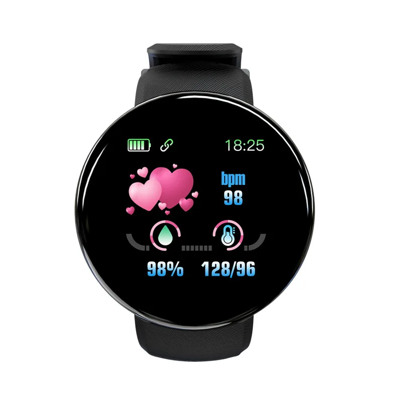 

2021 Fitness Watch 1.3 inch Waterproof Round Colorful Screen Blood Pressure Smart Bracelet