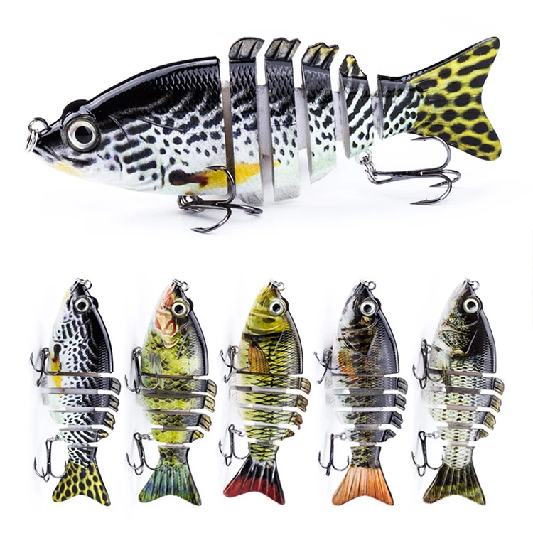 

In Stock 21g 105mm Lifelike ABS Material Swimming Wobblers Hard Bait Multi Jointed Fishing Lure With Hooks