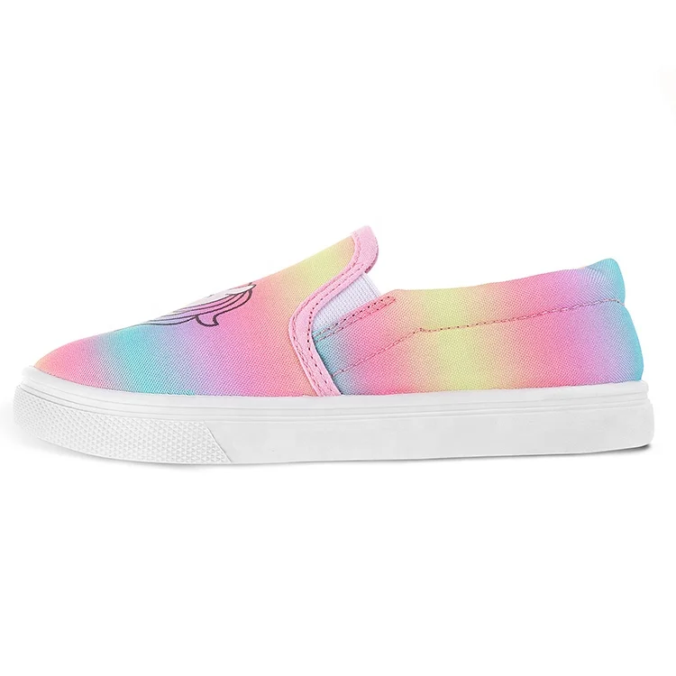 

Josiny High Quality Fashion Cartoon Rainbow Design Girl Kids Children's Casual Canvas Shoes Sneakers, Colors