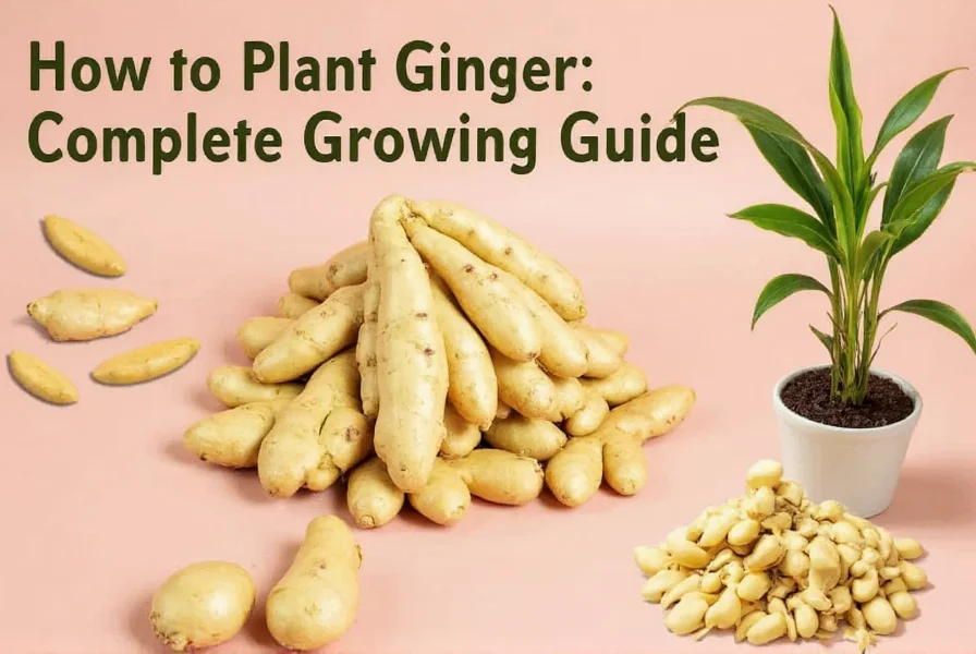Healthy ginger plant showing proper leaf growth and soil coverage around rhizomes