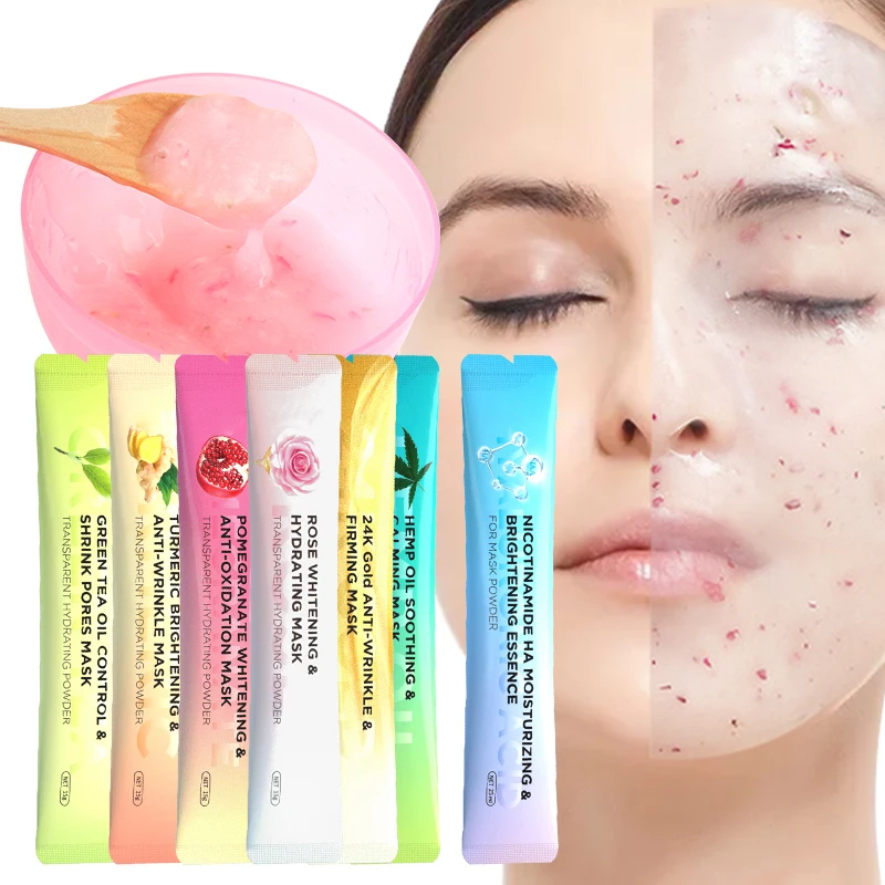 

private label natural Collagen Rubber Mask Powder organic peel off hydro skin care facial jelly mask