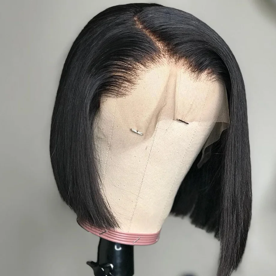 

Fashion Design Lace Front Short Bob Wigs Human Hair for Black Women T-shaped lace lace front wigs Brazilian Short Bob Wig