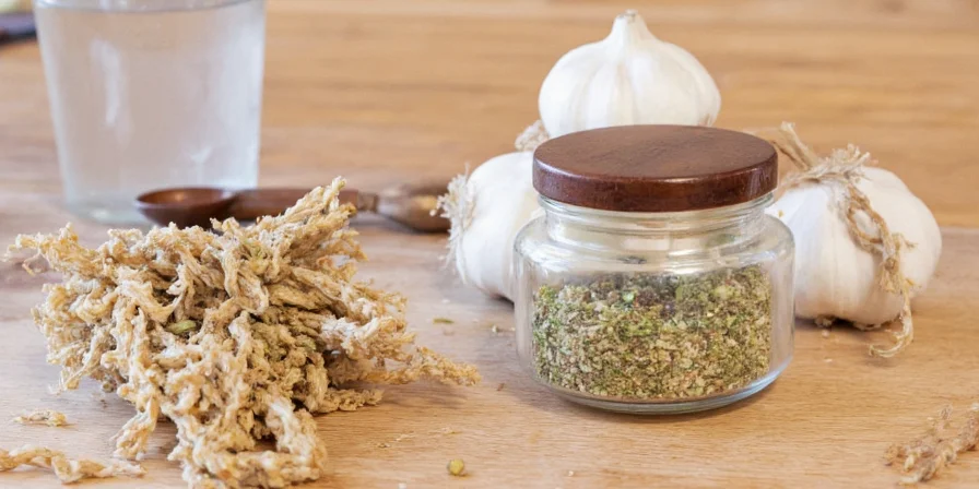 Garlic & Herb Seasoning Jar on Kitchen Counter