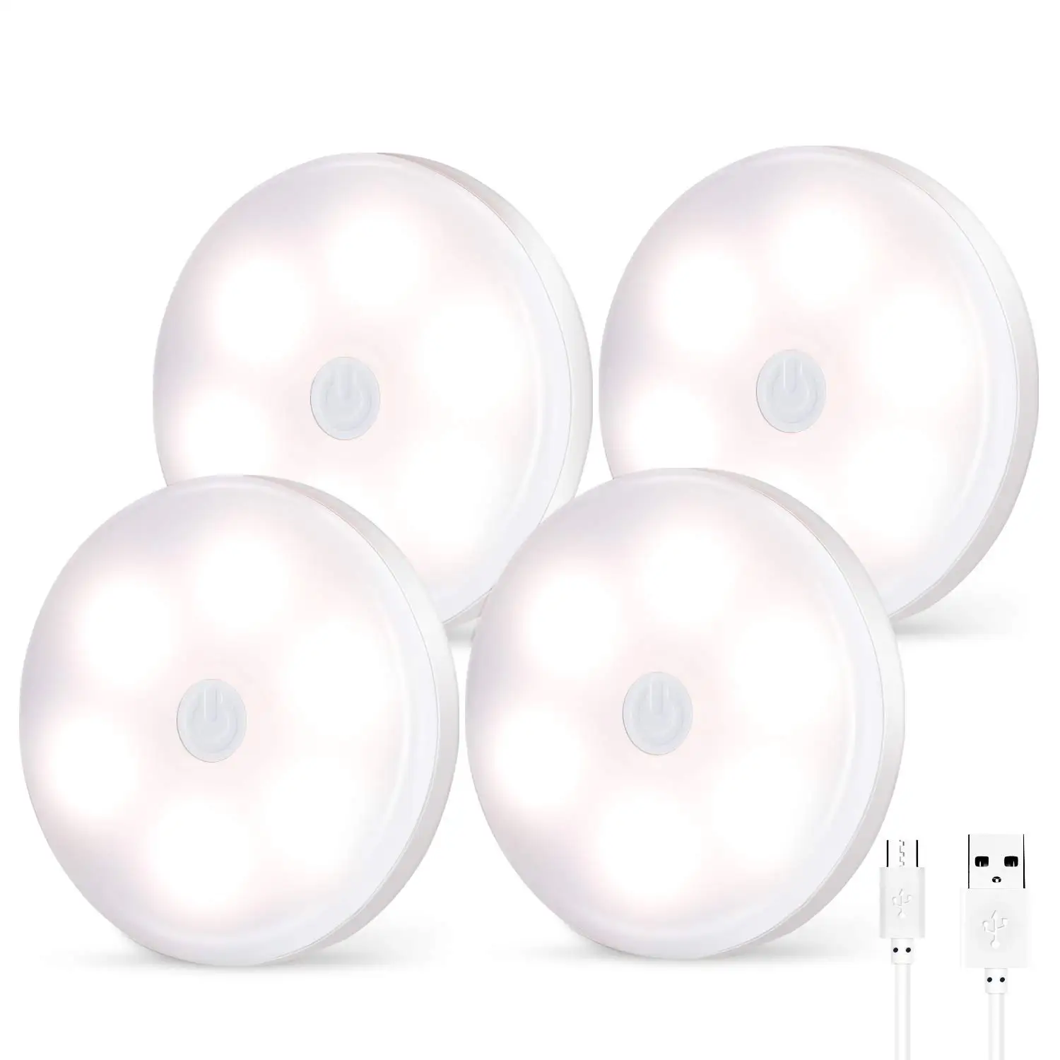 New 2020 Unique Product Led Wireless Puck Light Rechargeable Remote Control Furniture Cabinet Puck Light