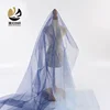 Newest design blue gradient printed colorful sequin wedding dress material fabric for dress