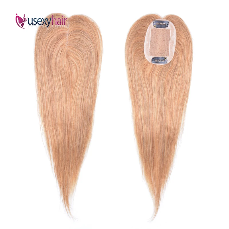

6*9cm Brazilian Hair Topper Cuticle Aligned Virgin Human Hair Topper Silk Base Hair Piece Clip In
