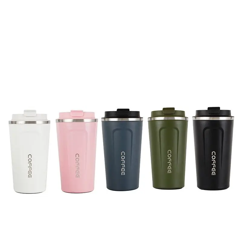 

510/380ml Customized double wall stainless steel insulated thermo travel coffee mug warmer vacuum coffee cups with logo, Customized color