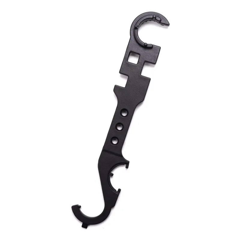 

Castle Nut Wrench Locknut Pipe Tools Pivot Pin Installation Tool Wrench Steel M4 AR15 Multi Wrench Tool, Black