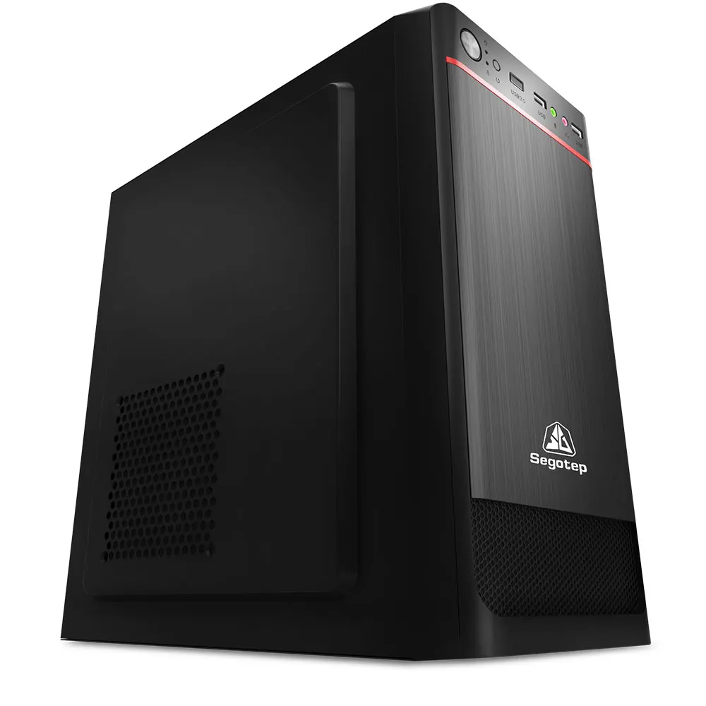 

2020 Nuts mimi New Design YGM Computer Gaming PC Cases Desktop Tower Gabinetet PC, Black