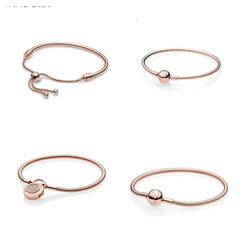 

925 sterling silver bracelet rose gold bracelet wholesale rose gold bracelet