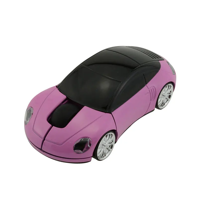 

Car Shape Gaming Mouse Mini 3D Computer Mouse Optical 2.4G Wireless Laptop Mouse Desktop Mice, Black red yellow blue