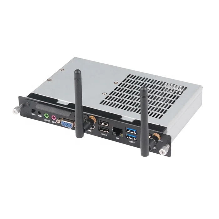 

3855U embedded OPS mini PC 4K For Digital Signage Eduction touch whiteboard, Black silver