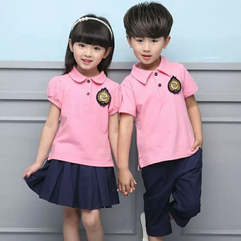 

2020 new children's class uniforms for primary and secondary school students school uniforms kindergarten uniforms sports suit c, Picture color
