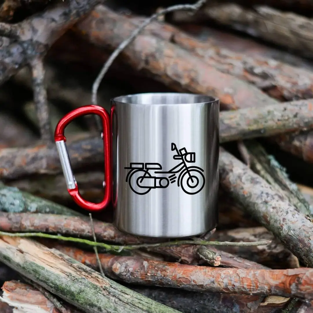 

Outdoor Carabiner Mug Stainless Steel Beer Tumbler With Handle Drinking Cup For Camping Hiking Backpacking, Customized color stainless steel mug with carabiner handle