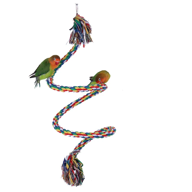 

Wholesale high quality Bird Perch Stand Bird Rope Perch Bird Toys for Parakeets, Sku02