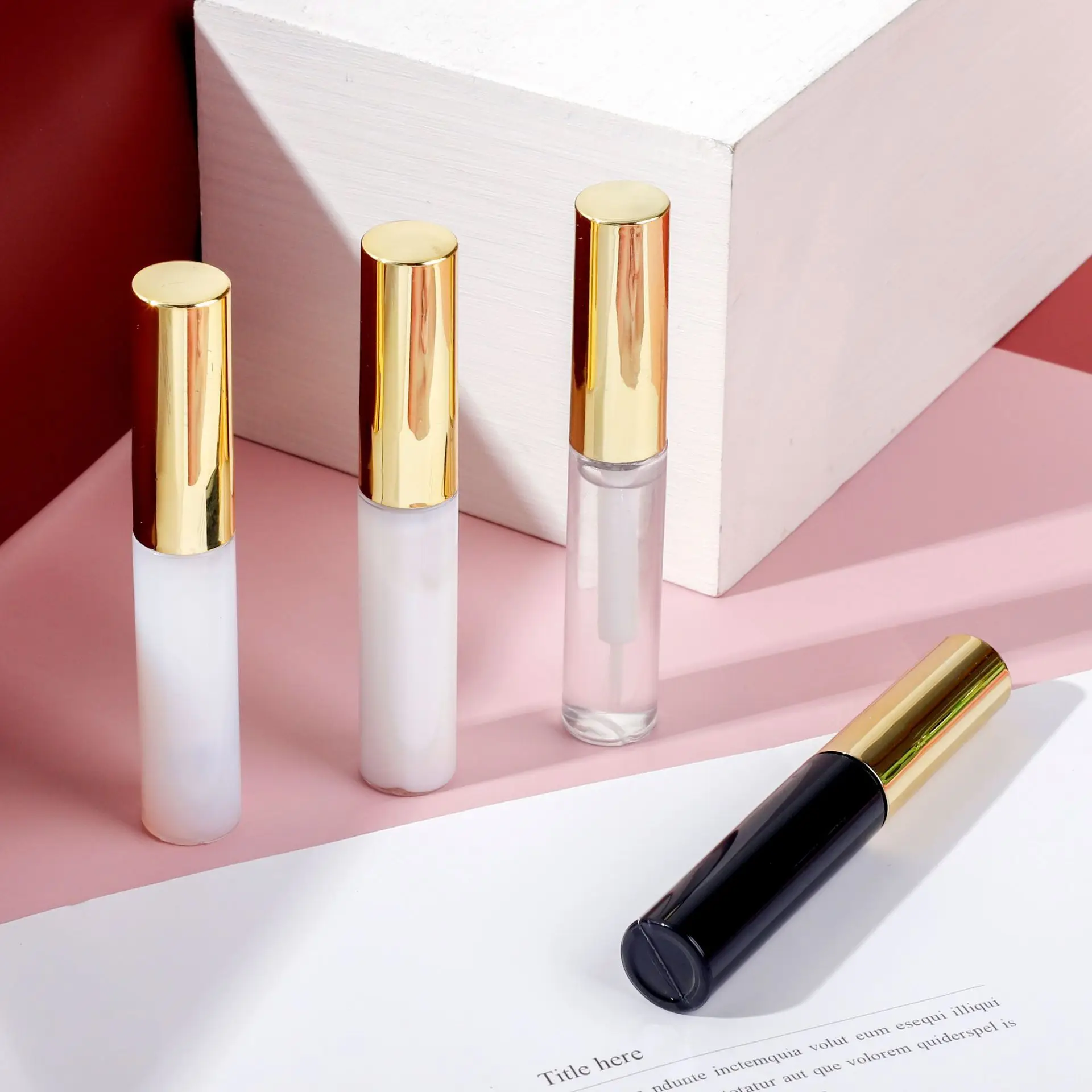 

wholesale Transparent Black White Eyelash Glue Eyelashes Custom Private Label Lash Glue, Gold, rose gold (transparent, black, white)