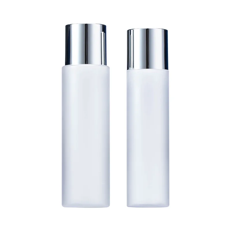 

New Empty Cosmetic Packaging 150ml 200ml Toner Frosted PET Plastic Bottles with Screw Caps