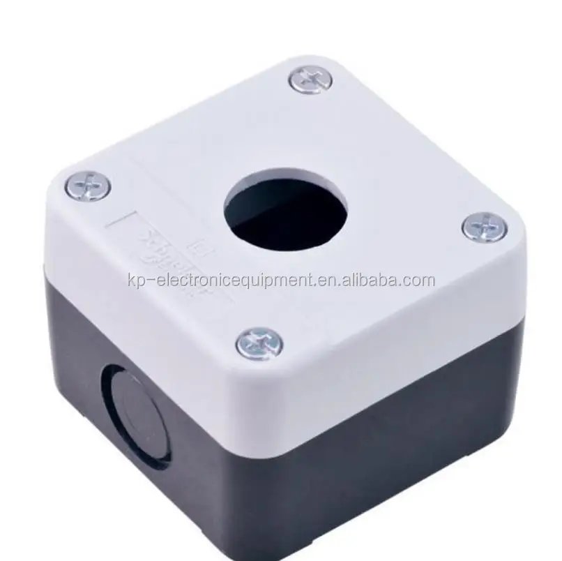 SBX03 Gris Plástico 22 mm de diámetro 3 agujeros caja de control de interruptor de botón