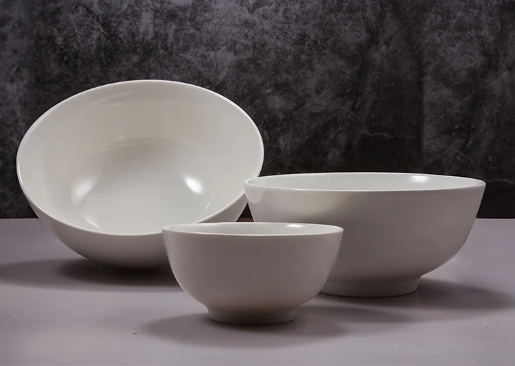 Round chinaware ceramic white 4.5 inch bowl