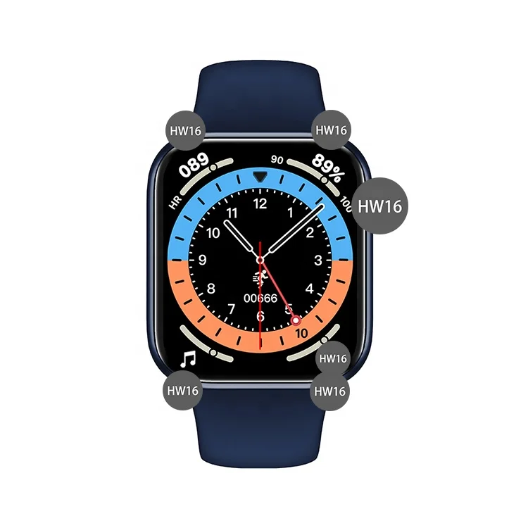 

New series 6 smartwatch fitness tracker bracelet fitness smart watch hw16 blood pressure sport wristband HW16, 5 colors