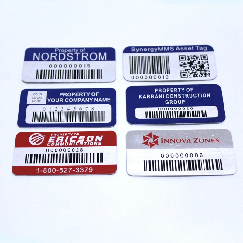 serial number tags for equipment