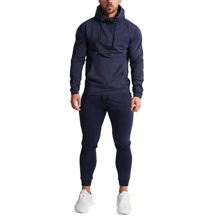 

High Quality Training Suits Men Gym Wear Plus Size Cotton Hoodie Sweatsuit Tracksuit Thick Jogging Suits Wholesale, 4 colours