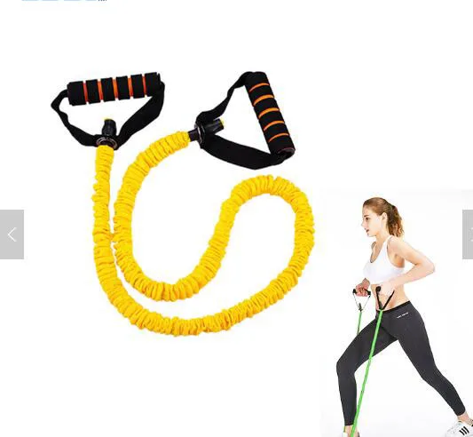 

Huanwei 2020 Black Fitness Resistance Tube Band Elastic Tubes with Handlles