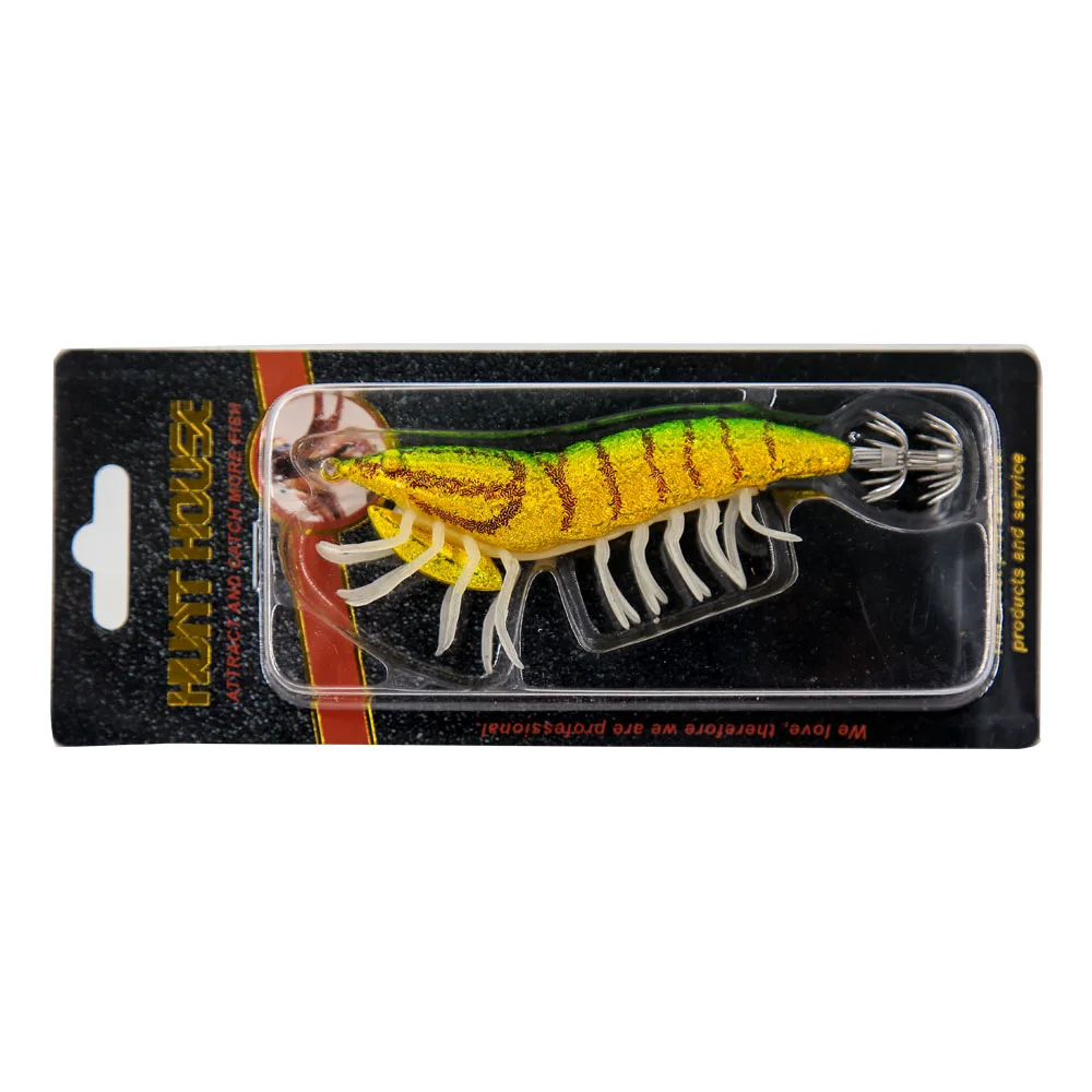 

Hard Bait Luminous Shrimp Bait Squid Jigging Shrimp Fishing Lure, 13colors