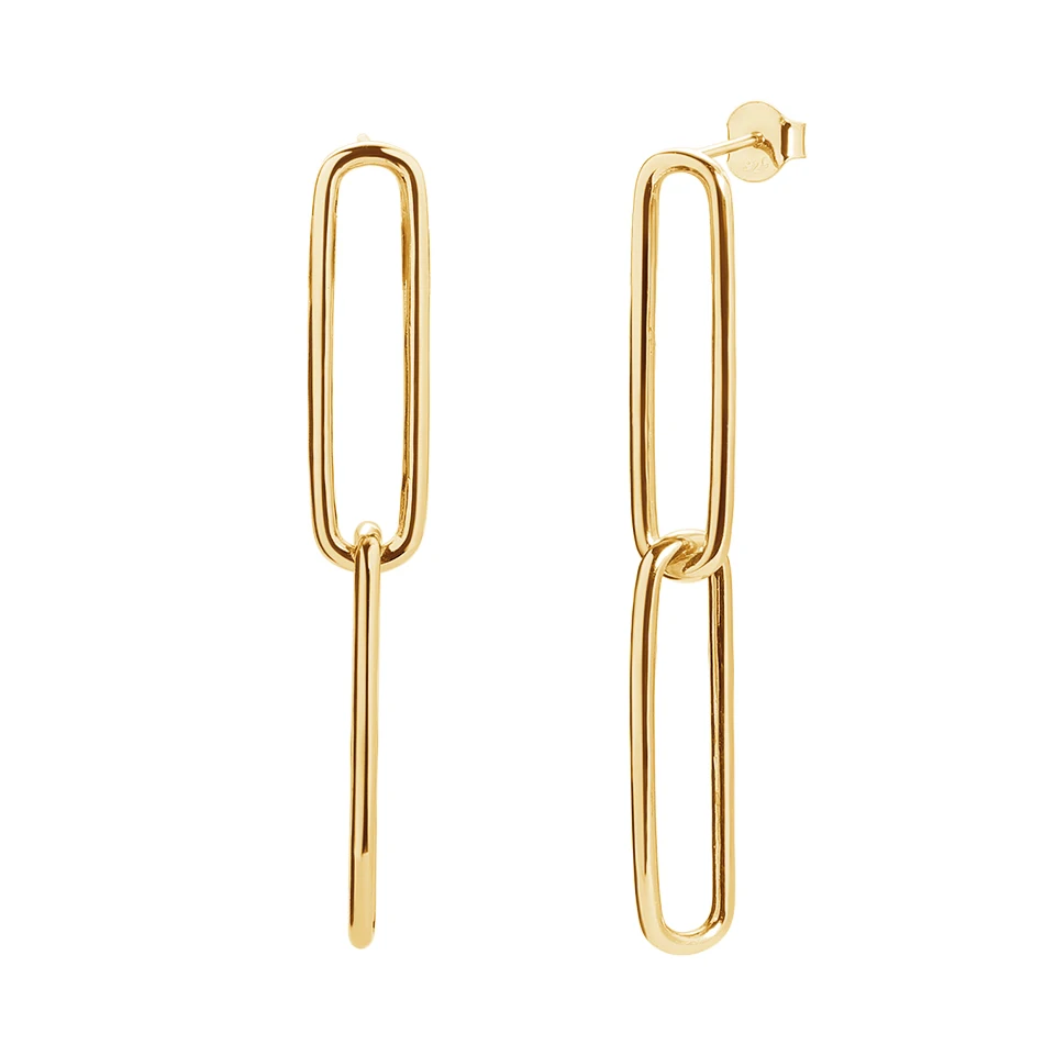 

Minimalist Jewelry Trendy design for Women Earrings Jewelry 925 Sterling Silver 18k Gold Plated Pin Fashion Stud earrings