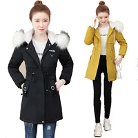 

New Long Parkas Female Womens Winter Jacket Coat Thick Cotton Warm Jacket Womens Outwear Parkas Plus Size Fur Coat 2019