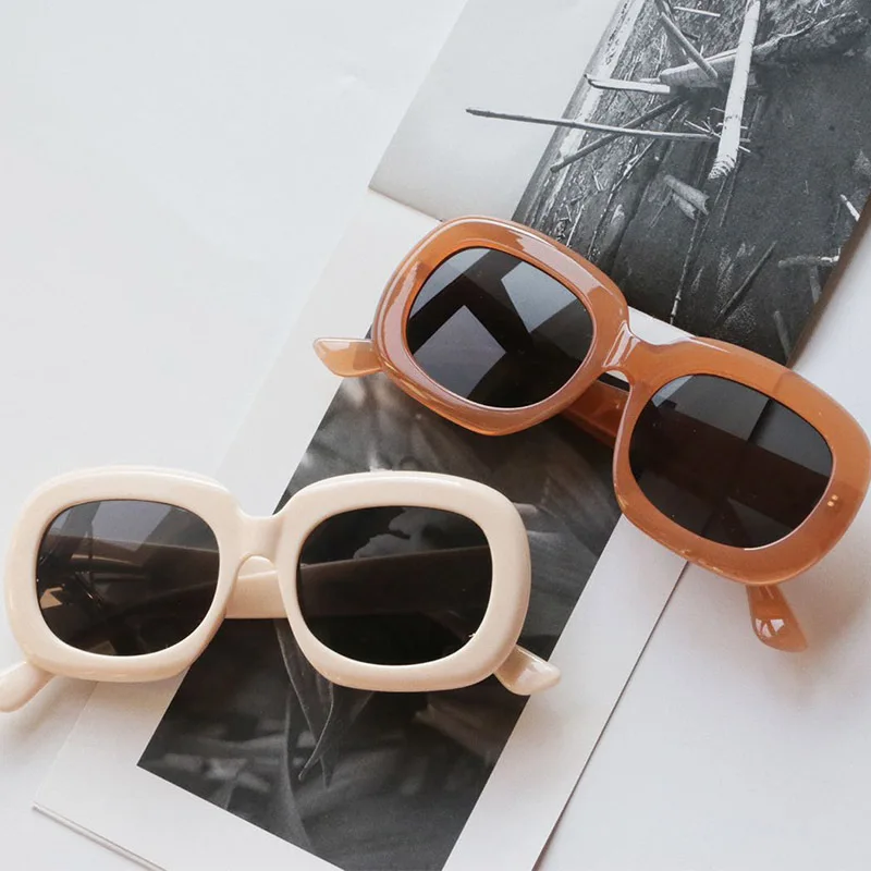 

MJ-0066 2021 The European And American Fashion And Personality Thick Edge Women Oval Popular Sunglasses