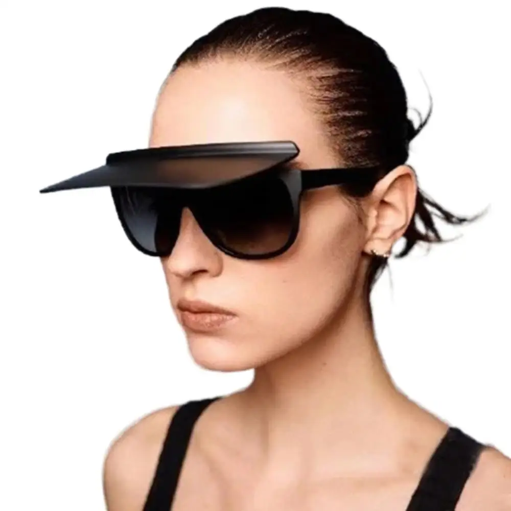 

2021 Fashion Hot Sale New Style Flip Shade the Sun Round Customize Logo Women Sunglasses