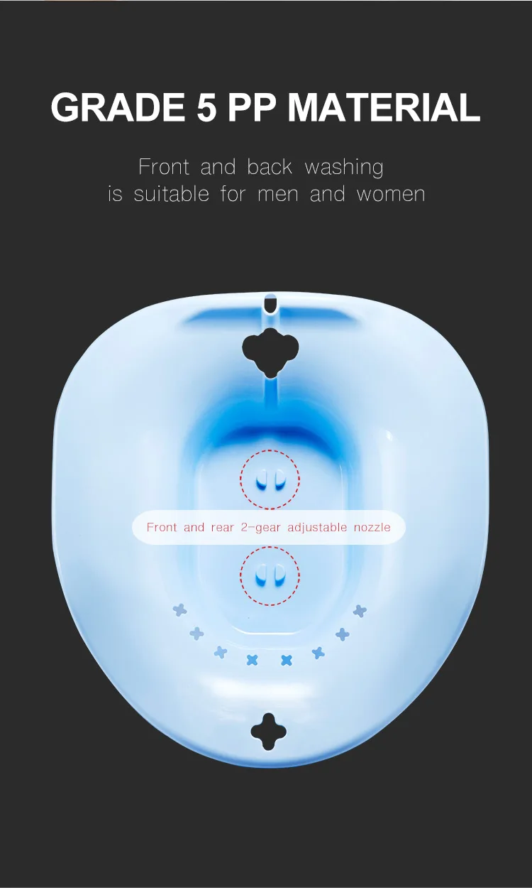 Hot Sell Medical Plastics Auto Sitz Bath Yoni Steam Seat Male Prostate