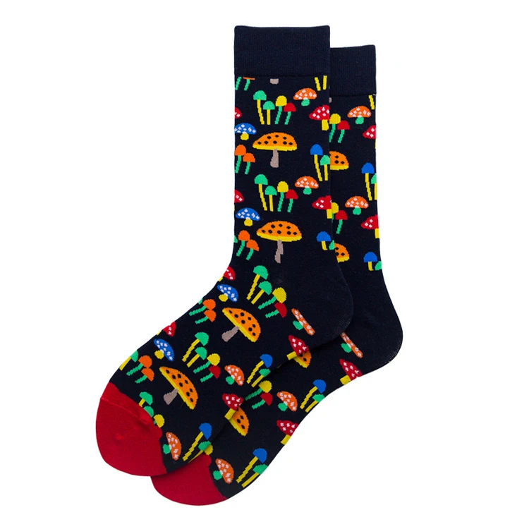 Lrtou Unique Jacquard Skateboard Happy Socks Men Trendy Calcetin Crew Novelty Socks