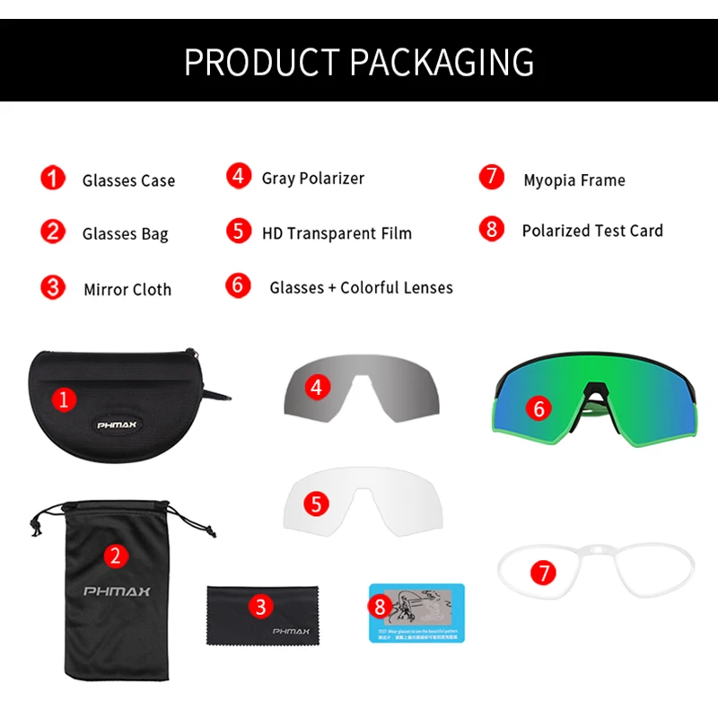 
PHMAX Women Ultralight Polarized Cycling Sunglasses 11 Color Outdoor Sports Sun Glasses Bicycle Glasses Bike Goggles Eyewear 