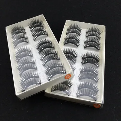 

QUEENA wholesale false eyelash thickening 10 pairsoutfit plus diamond nude makeup eyelash volume