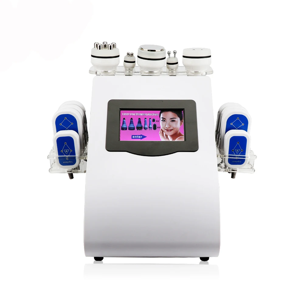 

Portable 40k RF Vacuum Cavitation Slimming Machine Ultrasonic 6 In 1 Weight Lose Machine Lipo Laser Slimming Machine