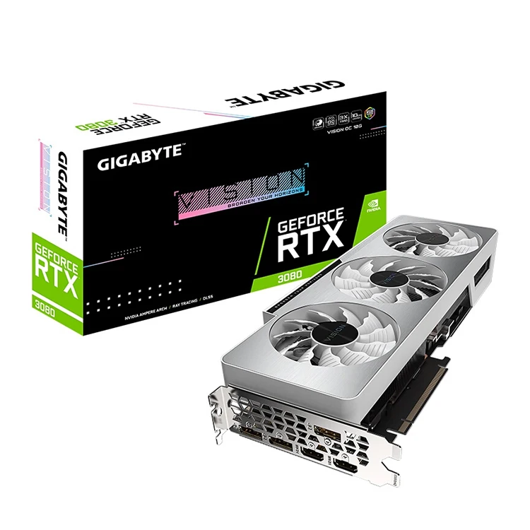 

GIGABYTE NVIDIA RTX 3080 VISION OC 10G Gaming Graphics Card with 10GB GDDR6X Memory with 320 bit