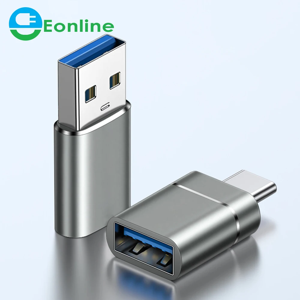 

EONLINE OTG Adapter USB Type C Male To USB A 3.0 Female Converter For MacBook Samsung S22 S20 Android Type USBC OTG Connector