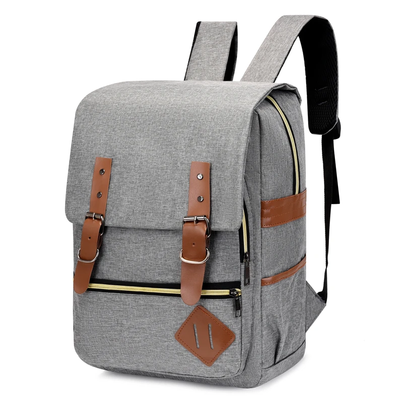 

High Quality Waterproof Polyester School Bag For Book&Pencil Case&Water Glass With Buckle Pocket Outside For Girl&Boy