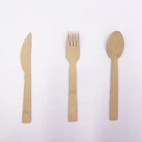 

Eco-Friendly Disposable Wooden Bamboo Cutlery Set With Knives Forks Spoons Utensil Sets