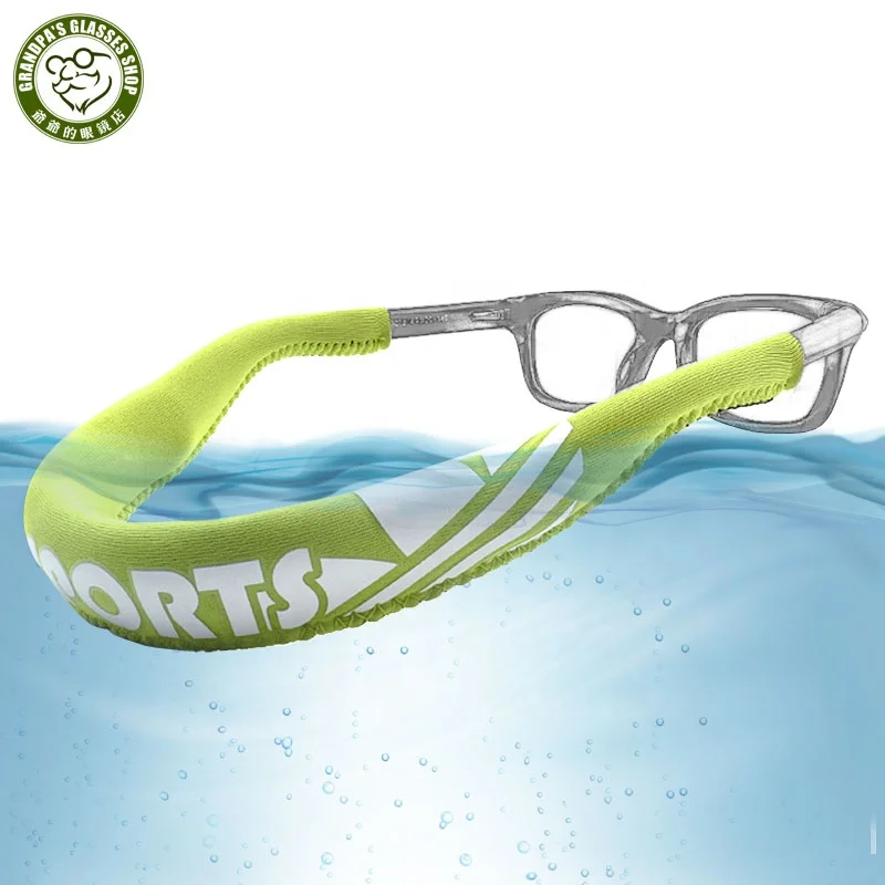 

Factory Custom Diving Material Neoprene Fashion Colorful Adjustable Water Sports Glasses Floating Sunglasses Strap for Men Women, Black/red/lake blue/fruit green