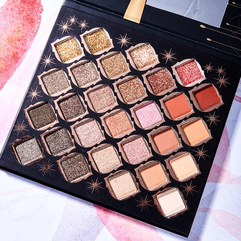 

wholesale custom private label vegan waterproof long lasting high pigment 28 color palette eyeshadow