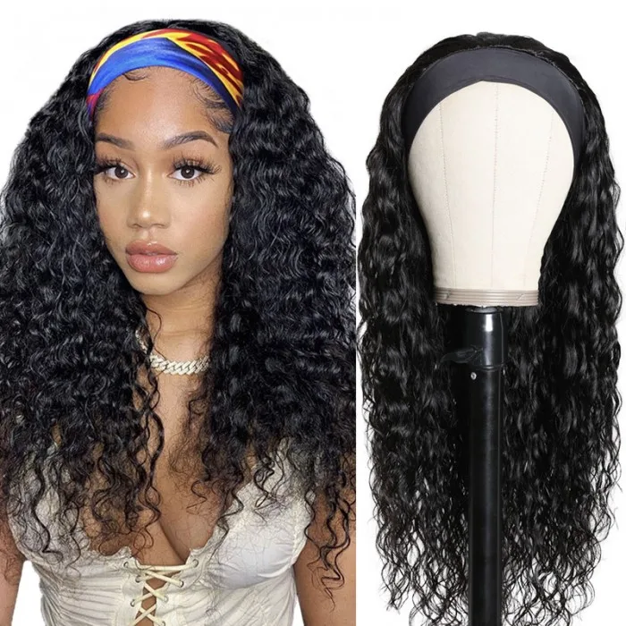 

Wholesale Remy Human Hair Headband Wig, Glueless None Lace Headband Wig, Raw Peruvian Hair Headband Wigs For Black Women, Natural color lace wig