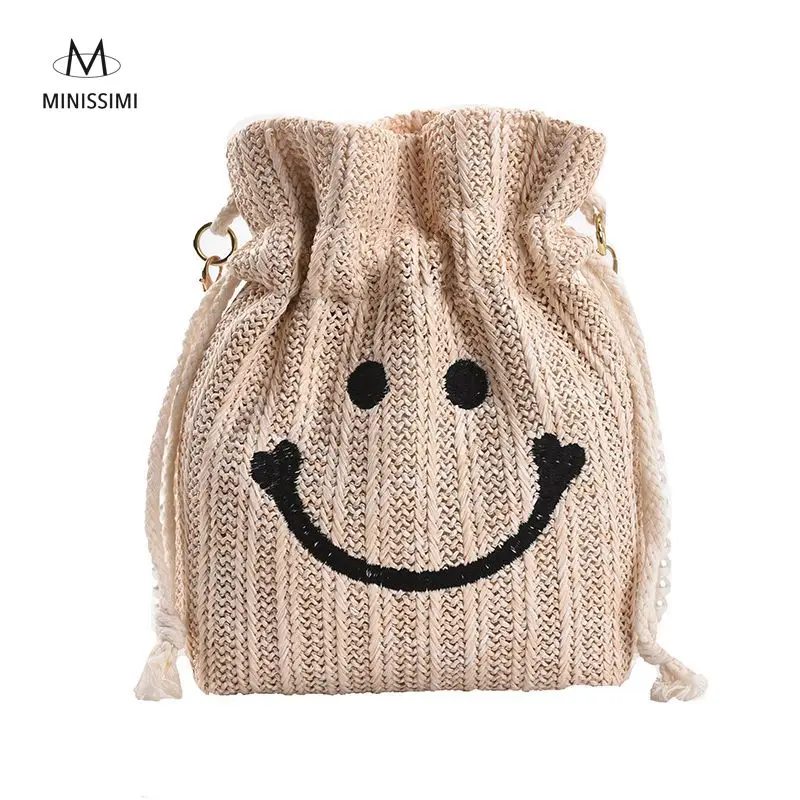 

New Arrival Bolsos Wholesale Straw Bag Ladies Shoulder Bag Purse Women, Multi color
