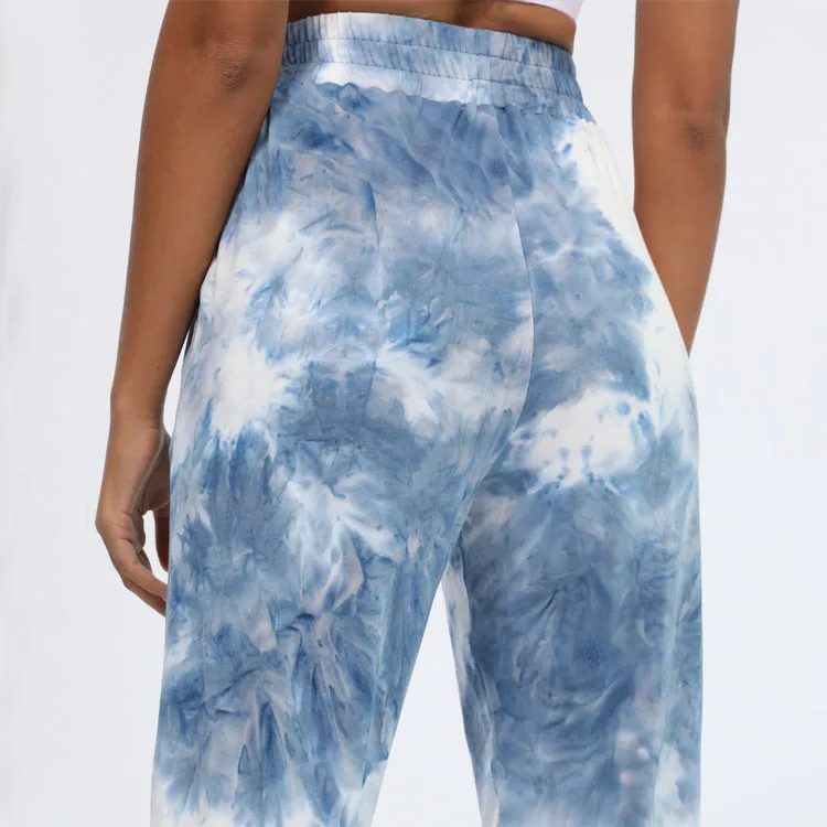 

Women's Drawstring Elastic Waist Tie Dye Sweatpants with Pocket