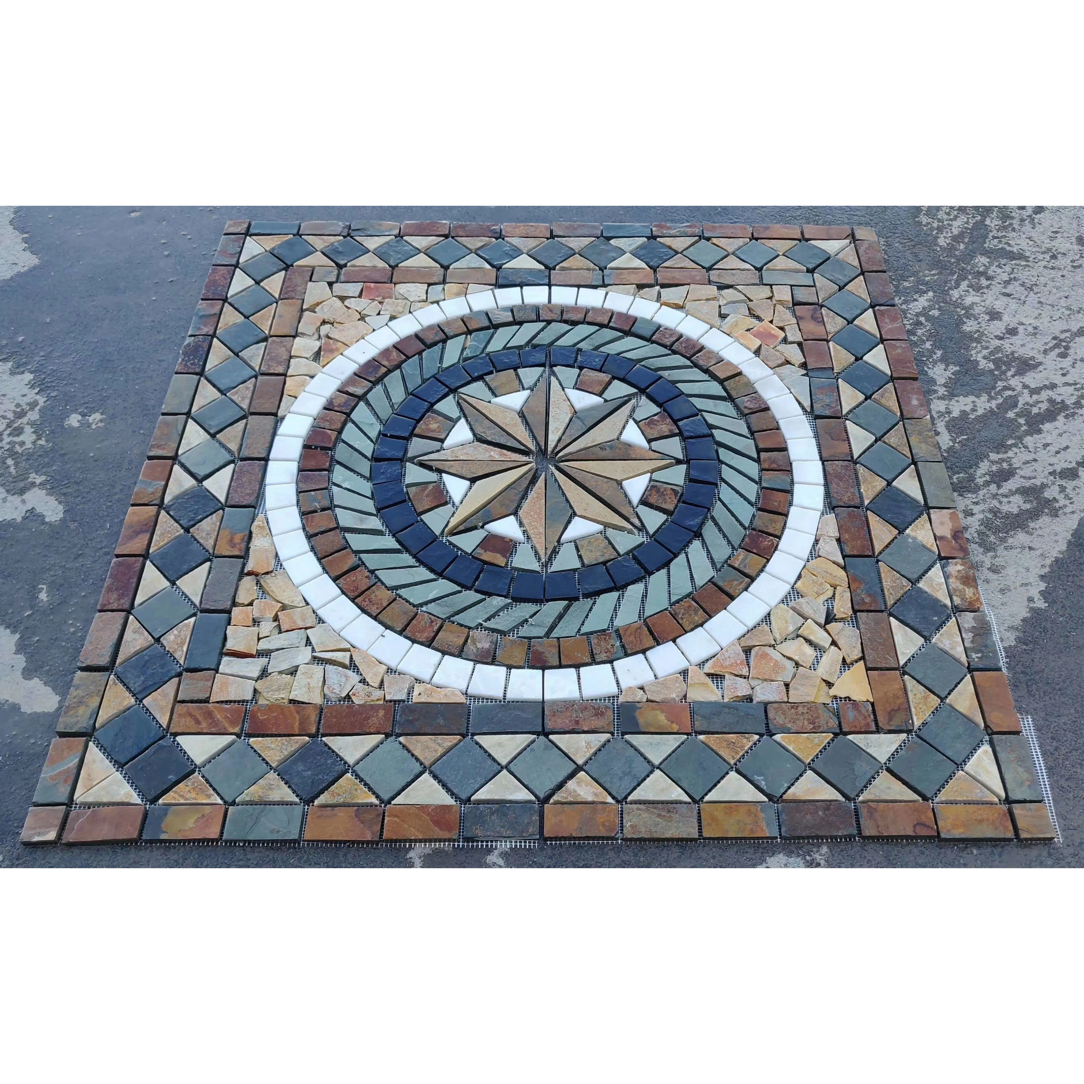 

Garden decorative Stone mosaic paving floor tile