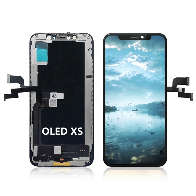 

ZC Best quality mobile phone lcd touch screen Soft OLED replacement for iphone xs display, Black,white